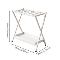 Foldable Badminton Racket Stand Large Capacity X-Shaped Frame Storage Rack