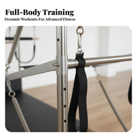 Pilates Luxury Bed Studio Grade Full Fitness Rig Luxury Reformer Fully Adjustable Pilates Fitness Rig Table for Beginners, Therapeutic Recovery Center
