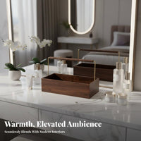 Wavy rim Cosmetic Tray Multi-Purpose Countertop Organizer Large Capacity