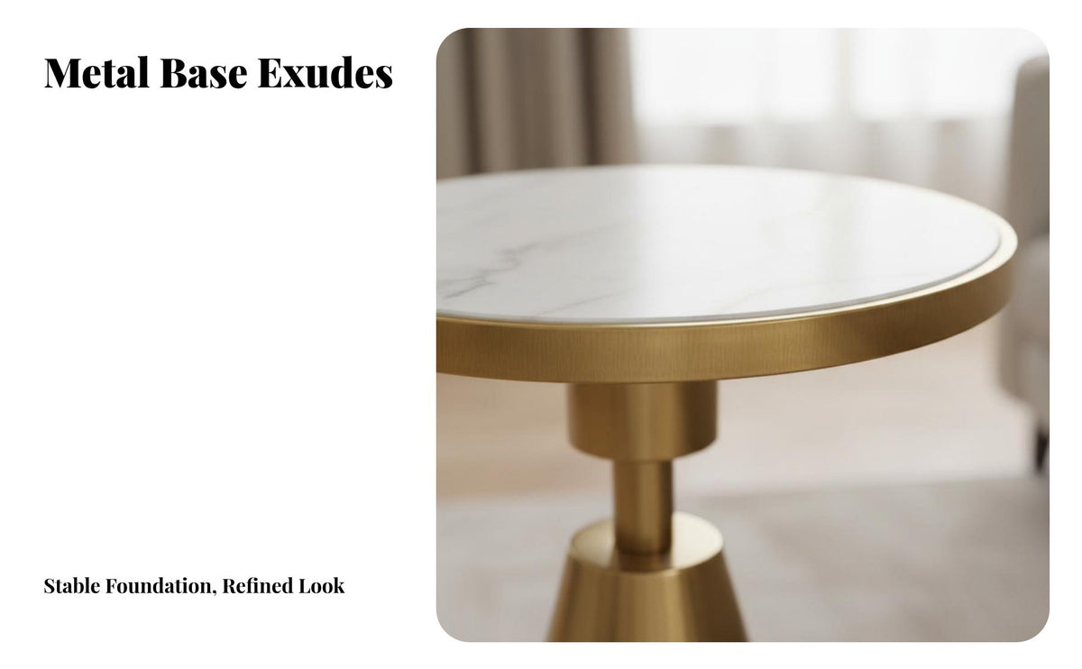2 Pieces Nesting Table Set High-Low Combination Living Room Furnishing Sintered Stunit Top for Homeowners, Students, Lounge, Hotel Lobby, Small Spaces