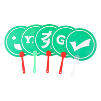 Visual Double-Sided Sign with Handle Lightweight Handheld Indicator Sign Yes No Paddle for Teachers