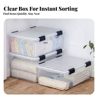 Latching Underbed Box Moistureresistant Storage Container Transparent container