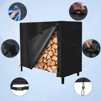 Firewood Rack Cover Weather-Resistant Wood Rack Cover Waterproof Wood Tarp for Garden
