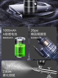 电动喷笔枪高达模型喷涂绘画美甲模型手办上色丙烯颜料喷漆枪套装