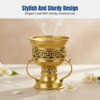 Metal Incense Burner, Arabian Vintage Style, Customizable Colors, Electroplated Alloy, Home Decor