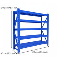 1 Piece Storage Shelf Freestanding Shelving Heavy Duty Metal Shelving Unit Multi Layer Storage Rack Durable Steel Construction Adjustable Modular Suitable for Warehouse Garage Retail Store Workshop