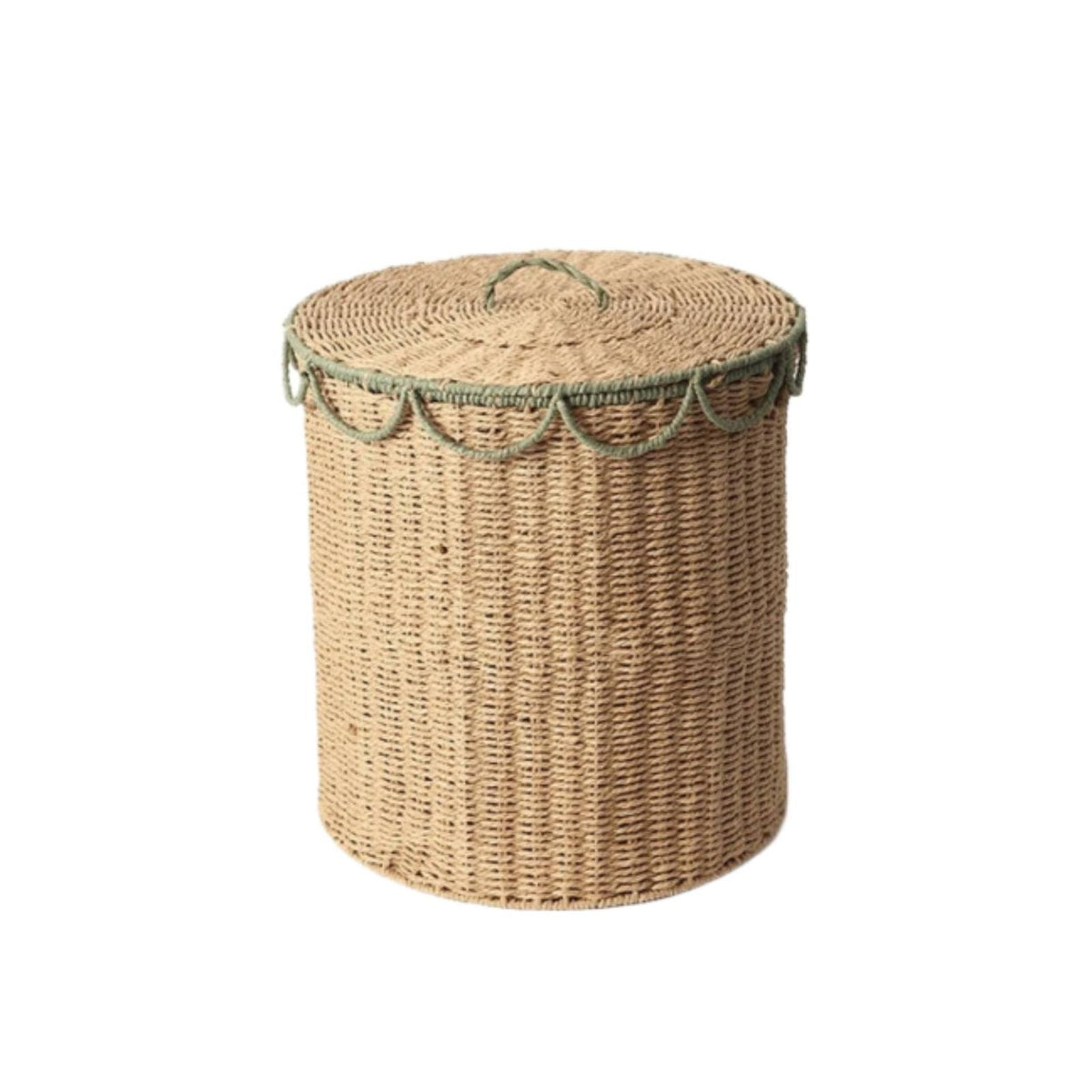 Storage Basket with Lid Handwoven Laundry Basket with Lid Tall for Bathroom