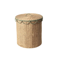 Storage Basket with Lid Handwoven Laundry Basket with Lid Tall for Bathroom