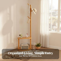 Valet Stand with Shelves Stable Construction Standalsinglestanding Valet Rack