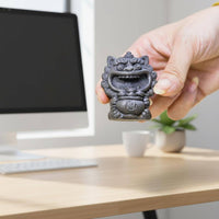 Lion Figurine Compact Treasure Bowl Figurine Resin