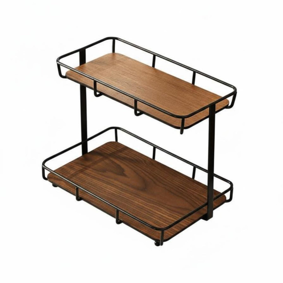 Wooden Makeup Rack with Drawer Vintage Design Vanity organizer Multi-Compartment