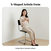 S-Shaped Chair Ergonomic bend Indoor Seating Space-Saving for Cafe, Dining Room