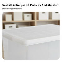 Clear Stackable Box with Lid Space-Saving Stackable Clear Box with Lid