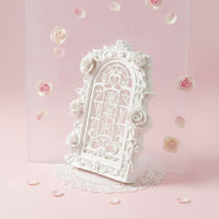 Floral Window Dollhouse Decor Realistic Intricacy 1:12 Scale Window Frame Ornate