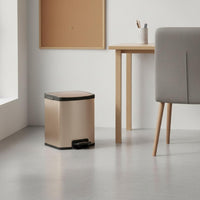 New Chinese Design Trash Can Hygienic Wood Grain Trash Can Stay-Unsealed Lid