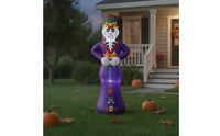 Festive Skeleton Figure with Dress Spooky Inflatable Skeleton Big Halloween Inflatable Inflate for Homeowners, Party Hosts, Yard, Lawn, Porch