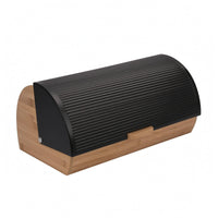 Bamboo Bread Box Wood-Grain Flip-Lid Bread Box Rectangular