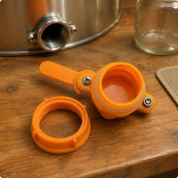 Honey Extractor Outlet Valve Screw Clamp Processing Equipment Orange-Yellow