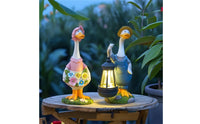 Duck Statue with Lantern Decorative Outdoor Decor Charming for Patio, Gardeners