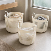Slatted Laundry Basket Openwork Small Laundry Basket Easy to Carry