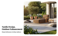 Waterresistant 4-Piece Lounge Set sun-resistant Garden Seating Group Weather Resistant Outdoor Furnishing Nordic Design for property owners, Families, Adults, Patio, Balcony, Backyard, Porch
