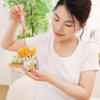 Cute Mushroom Plush Toy Charm - Colorful Mushroom Doll for Bags and Keychains