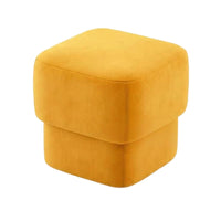 Upholstered Cube Stool space-saving Size Footrest Square Shape Multi-Functional for Families, Entryway
