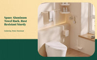 No-drill aluminum towel rack