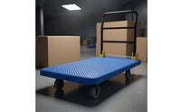 Perforated Platform Trolley Heavy-Duty Foldable Flatbed Trolley Swivel Wheel Cart High Capacity Material Handling Reinforced