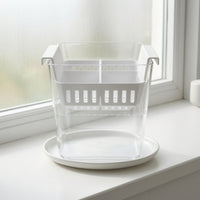 Water-Culture Bulb Flower Planter Clear Design Clear Glass Bulb Forcing Vase Preserves Roots Planter with Bulb Holder Basket for Windowsill