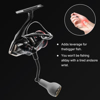 63mm碳纤维握把+27mmTPE灰金握丸适用ShimanoVanford纺车轮改装摇