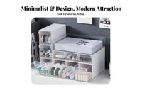Narrow Storage organizer adjustableable Use Multi-Compartment Desk unit Minimalist Design