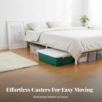 Rolling Under-Bed Box particlesresistant Under-Bed Bin Stackable Design for Homeowners