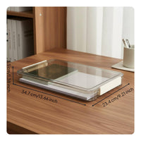 Files Storage Box Large Capacity Certificate Storage Container Clear Files Case for Students, Desktop, Bookshelf, Drawer