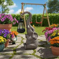 Elephant Solar Light Weather-Resistant Creature Figurine Lamp for Lawn