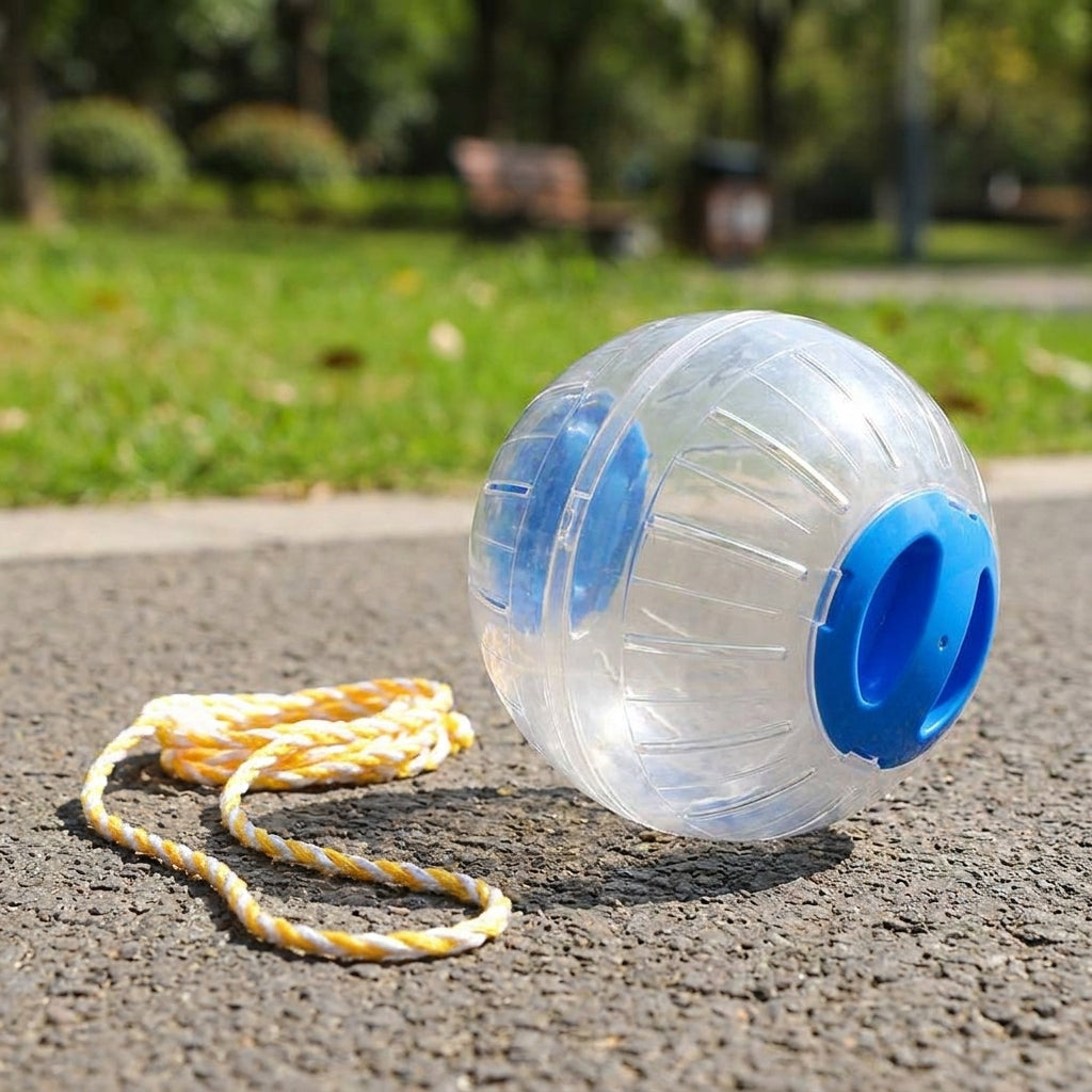 Large Transparent Hamster Ball for Syrian Hamsters and Gerbils, Well Ventilated Hamster Ball with Screw Closure, 15 cm Exercise Ball
