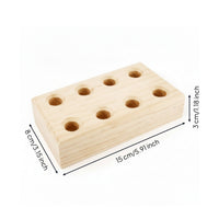 Wooden Organizer Multi-Hole Wooden Holder Compact for Craft Room