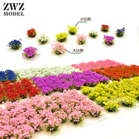 Colorful Flower Cluster Miniature Model Scene Grass Tufts for DIY Figure Toys