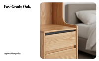 Slim Multi-Drawer Nightstand Modern Minimalist and Design Bedside Table Space-Saving Design Long-Lastinging Construction