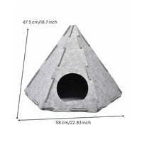 Pyramid Feline Hideaway Detachable Cat House Lightweight Foldable Pet Tent for Kittens