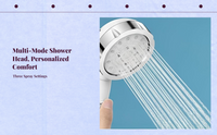 High Pressure Handheld Shower Head, Adjustable, Leakproof