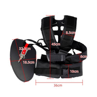 Double Shoulder Mower Harness Adjustable Grass Trimmer Shoulder Harness Heavy-Duty Brush Strap for Yard, Outdoor Trimming
