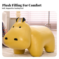 Cartoon Hippo Ottoman Multi-Functional creature Stool Soft Padded Seat for Parents