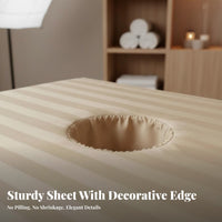 Soft and Comfortable Massage Table Cover with Face Hole Machine Washable Massage Table Face Hole Sheet Skin-Friendly for Beauticians