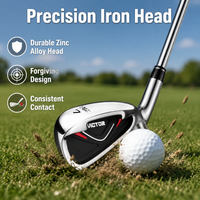 Men's Right Handed Golf Club Set with Headcovers Driver & Golf Bag