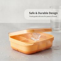 Food-Grade Silicone Ice Cube Tray with Soft Bottom for Easy Release, Refrigerator Ice Maker Mold