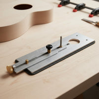 Sound Hole Router Base Aluminum Alloy Sound Hole Cutter Base Dust Blow Tube for Luthiers, Workshop, Repair Shop