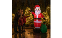 Giant Inflatable Santa with Gift Sack Large Inflatable Santa Santa Festive for Homeowners