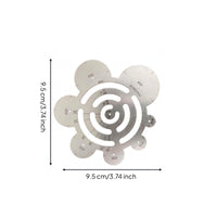 Leather Ruler Printed Markings Circle Drawing Template Silver Finish