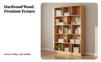 Freestanding Bookcase Large Capacity Freestanding Bookcase with Legs Sturdy Structure Multi-Compartment Bookshelf for Homeowners, Living Room, Bedroom